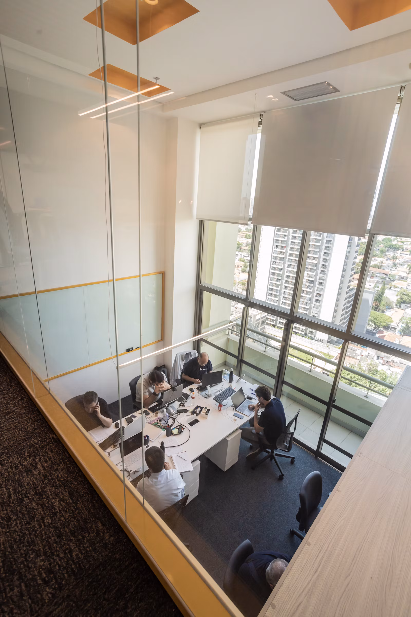 Team working in a modern office